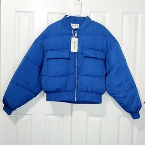 NA-KD  Short Puffer‎ Bomber Jacket, NWT, Size 40|US 8